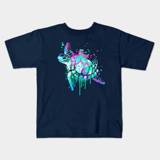 Fluo sea turtle Kids T-Shirt